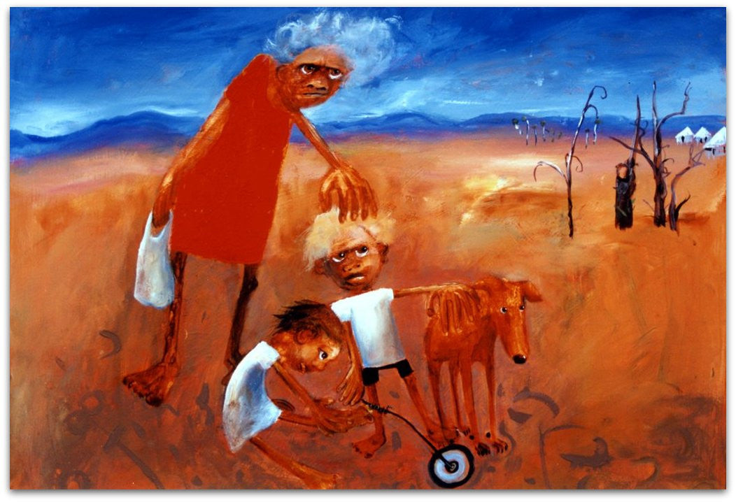 Shopping with Grandma - Helen Norton Art