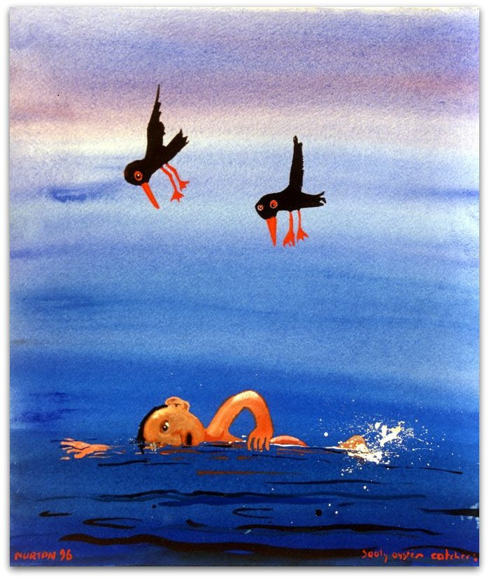 Sooty Oyster Catchers - Helen Norton Art