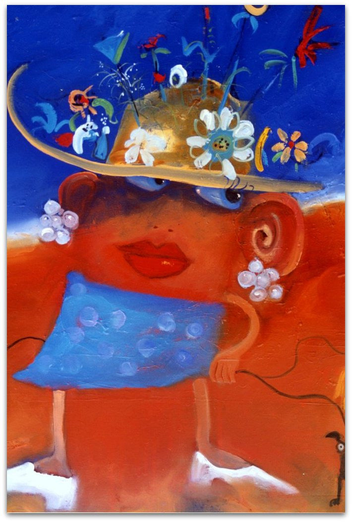 Adorned Woman with Dog Collection - Helen Norton Art